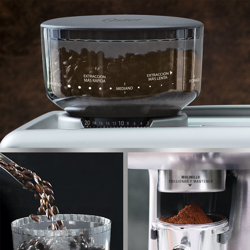 Cafetera Espresso Oster Perfect Brew 15 Bares Molino Integrado Bvstem7300 image number 3.0
