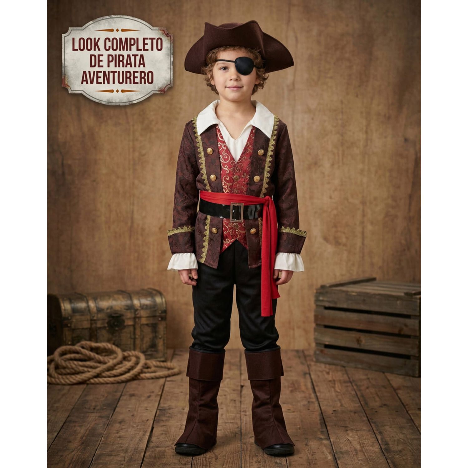 Disfraz Cosplay Pirata Corsario Piratas Infantiles Todos Ni&ntilde;o image number 41.0