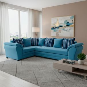 Sofá Seccional Izquierdo Living Factory New Capri / 6 Cuerpos