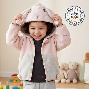 Poler&oacute;n Polar Con Capucha Invierno Beb&eacute; Ni&ntilde;a Sweet Rabbit