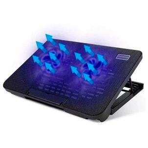 Soporte Ajustable Laptop 2 Ventiladores Iluminaci&oacute;n Led 17 Pulgadas