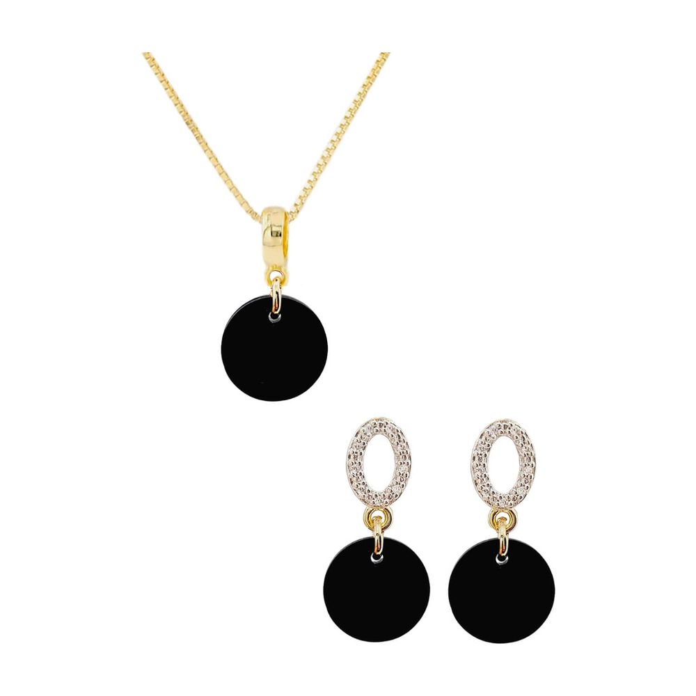 Conjunto Madrid Gold Cristales Genuinos Jet image number 0.0