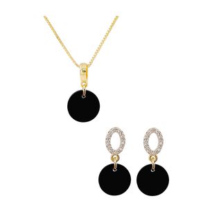 Conjunto Madrid Gold Cristales Genuinos Jet