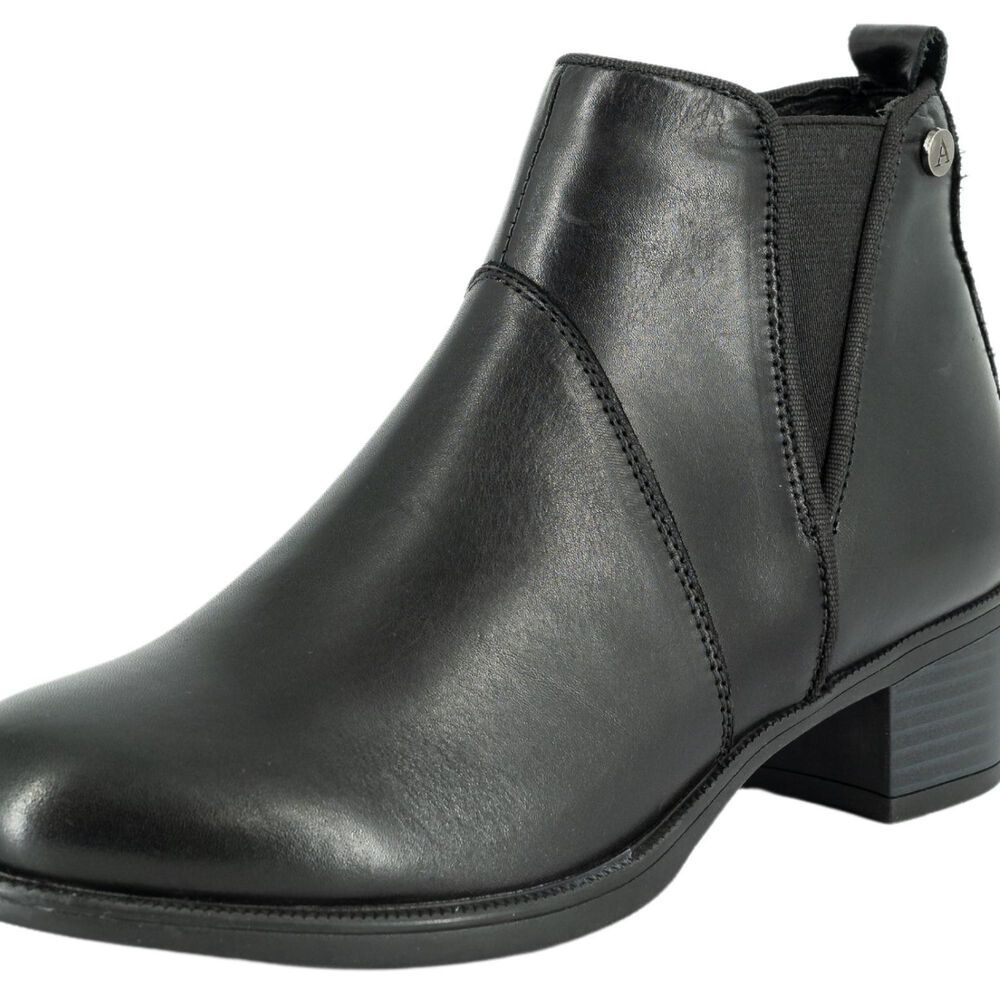 Botin De Cuero Lady Negro Alquimia image number 4.0