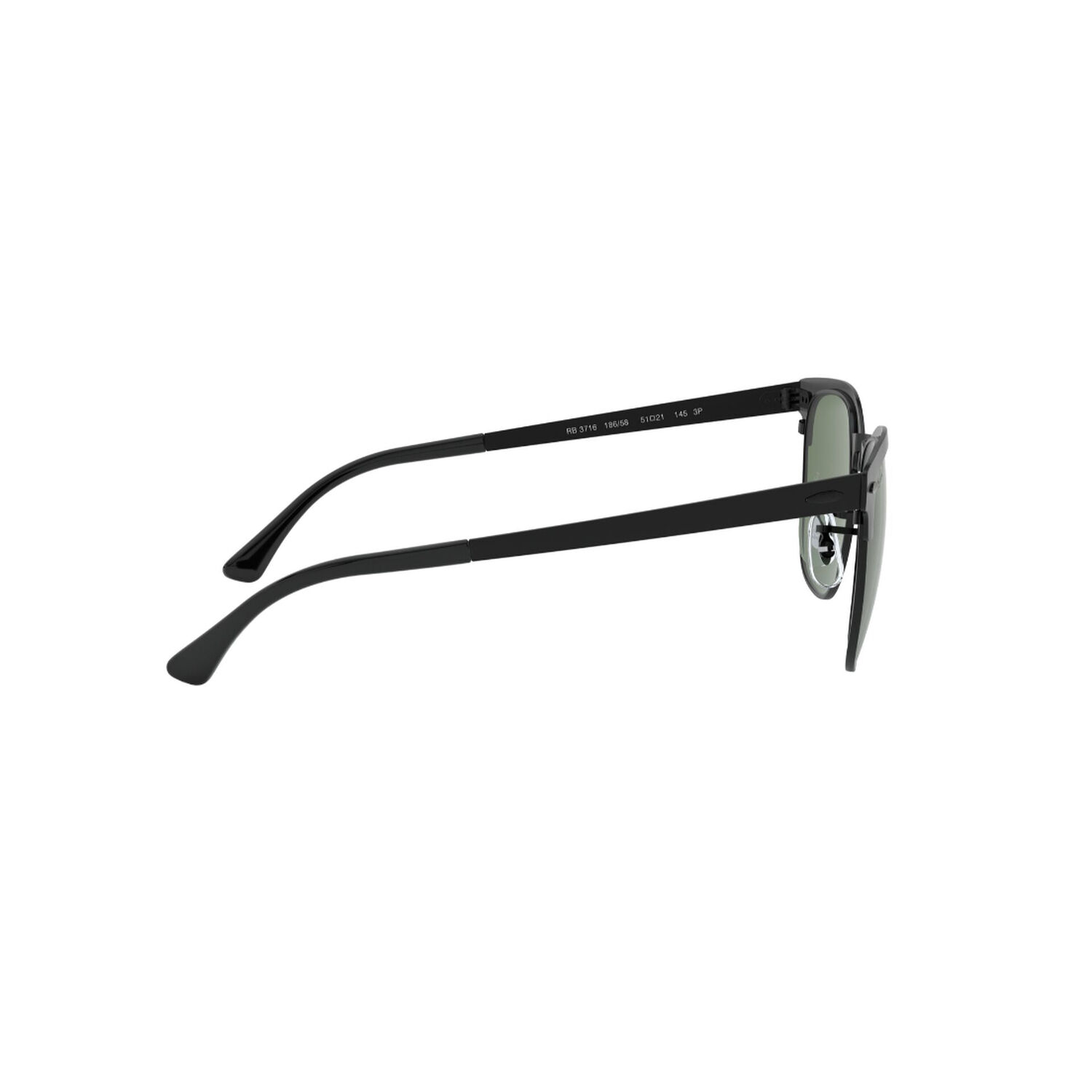 Lentes De Sol Clubmaster Metal Negro Mate Polarizados Ray-ban image number 9.0