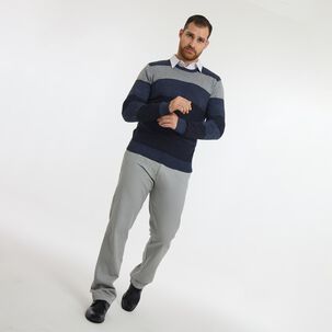Sweater Rayas Regular Manga Larga Cuello Redondo Hombre Herald