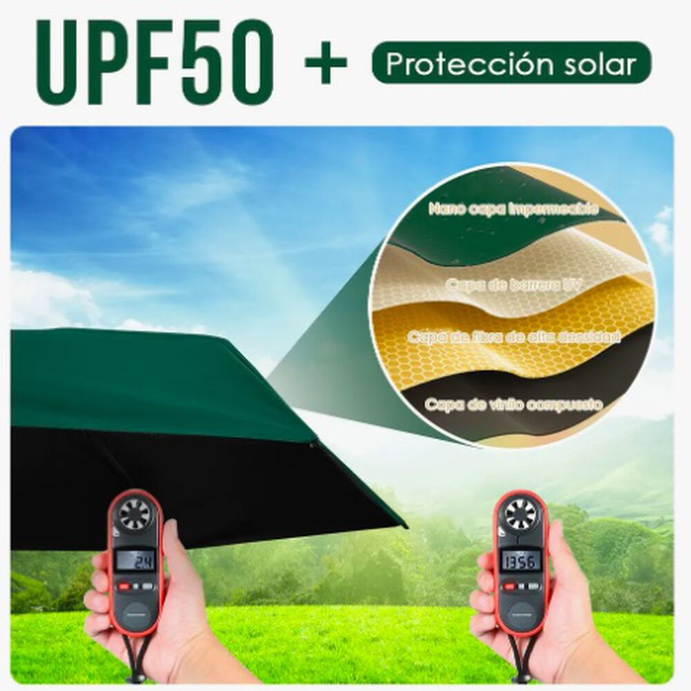 Mini Paragua Plegable Port&aacute;til Anti-uv Verde image number 1.0