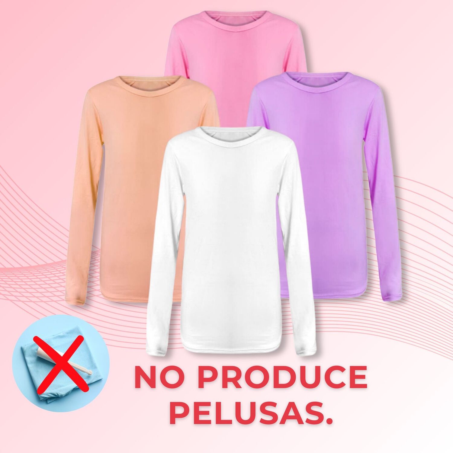 Camiseta Polar De Ni&ntilde;a Primera Capa Cuello Redondo image number 7.0