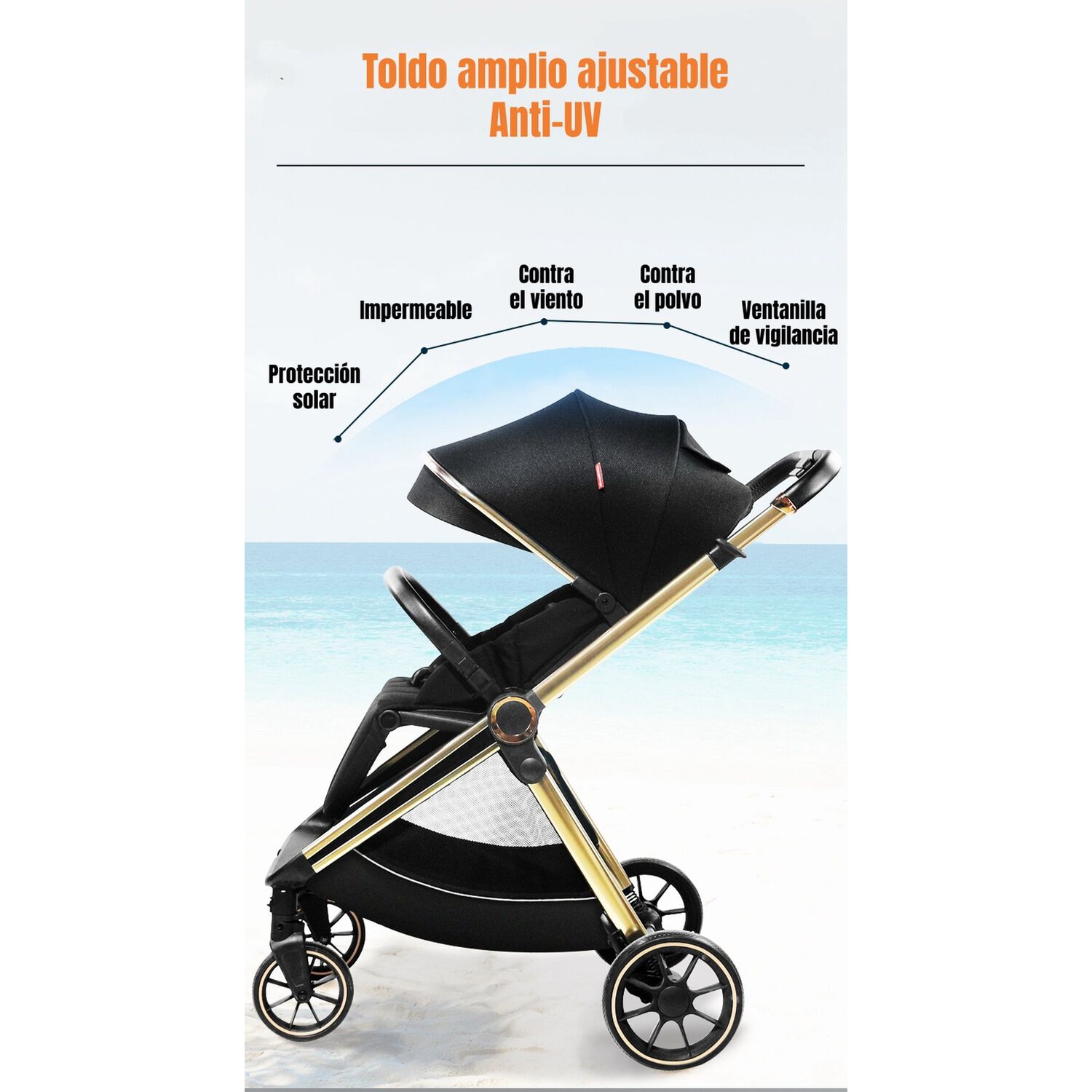 Coche De Paseo 0-4 A&ntilde;os Aluminio Gris Beyond By Lubabycas image number 4.0