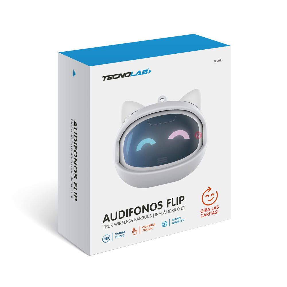 Aud&iacute;fonos Tws Bluetooth Robot Con Caras Seleccionables - Ps image number 6.0