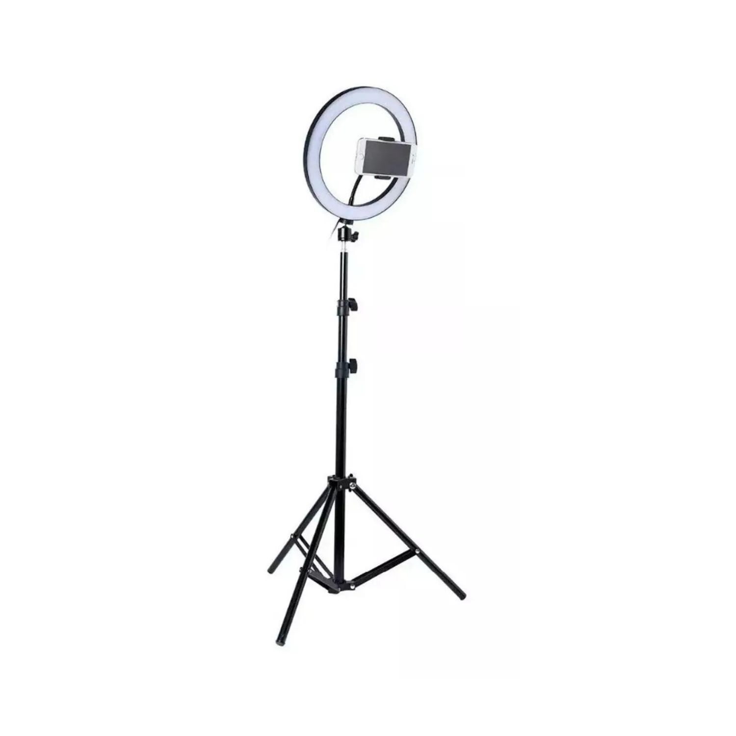 Aro De Luz 26 Cm Fotograf&iacute;a Iluminaci&oacute;n Con Tr&iacute;pode 180 Cm image number 0.0