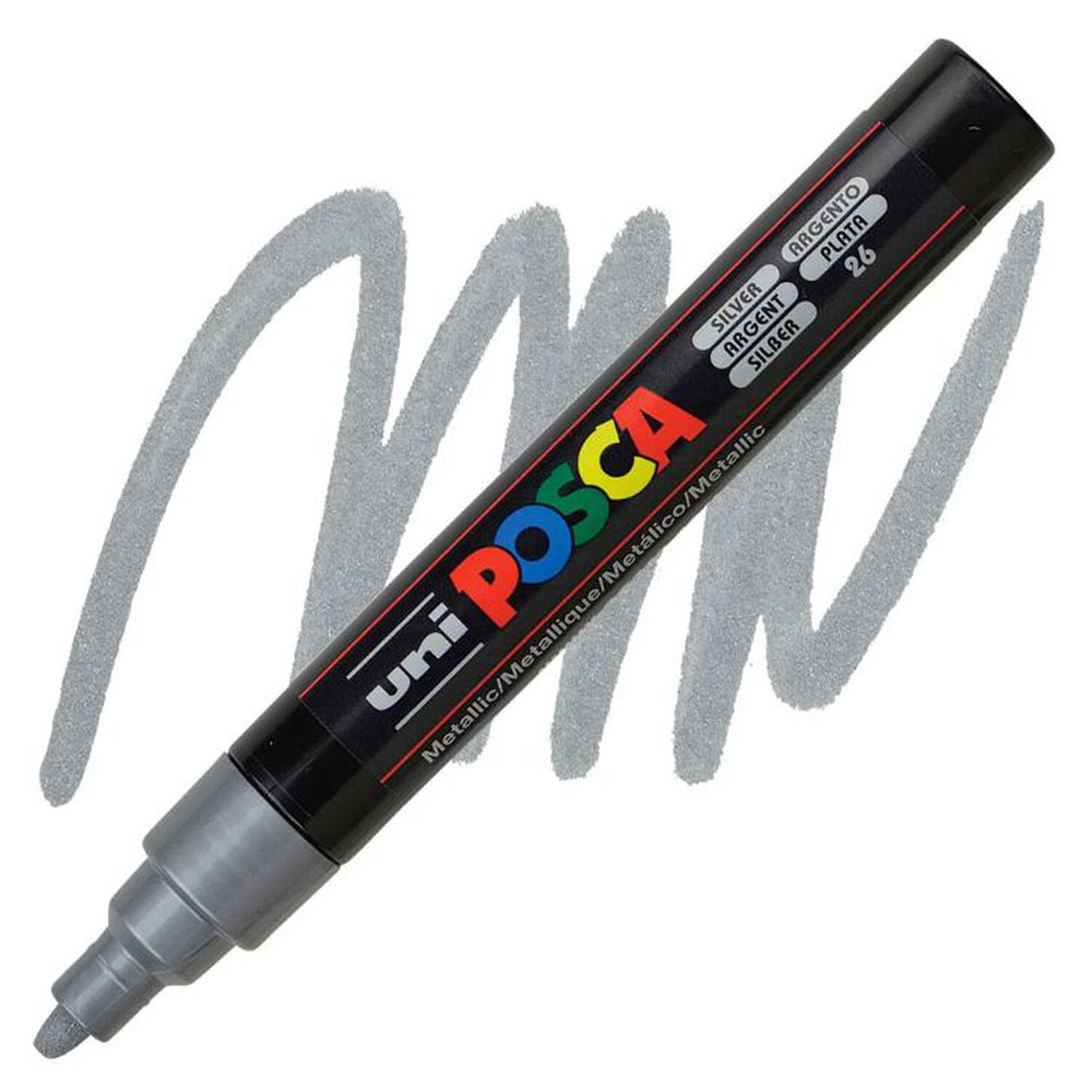 Marcador Acr&iacute;lico Plateado 5m Posca image number 0.0