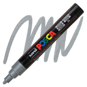 Marcador Acr&iacute;lico Plateado 5m Posca