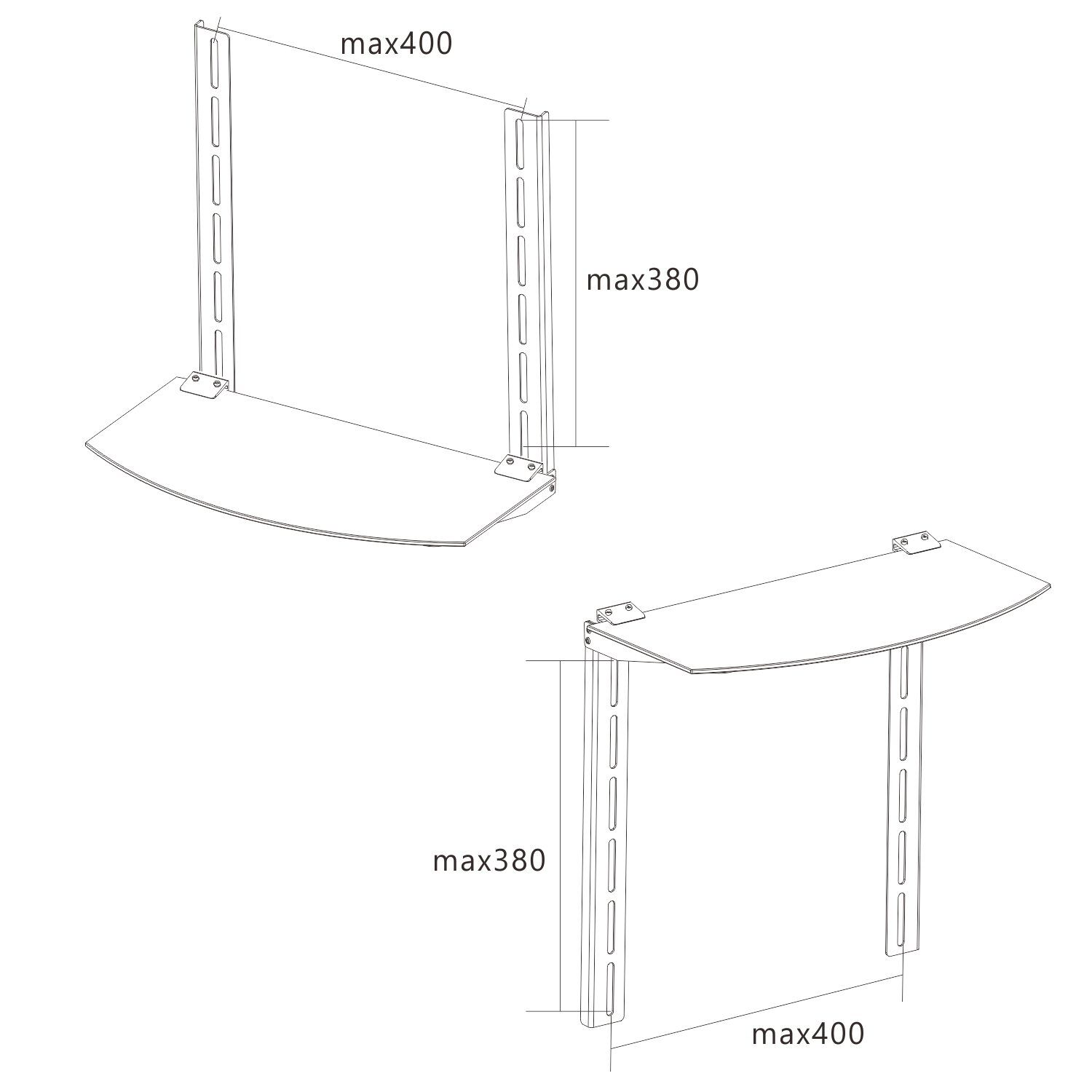 Soporte Para Router - Deco - Multiuso - 10kg Pared O Tv 40cm Brasforma image number 5.0