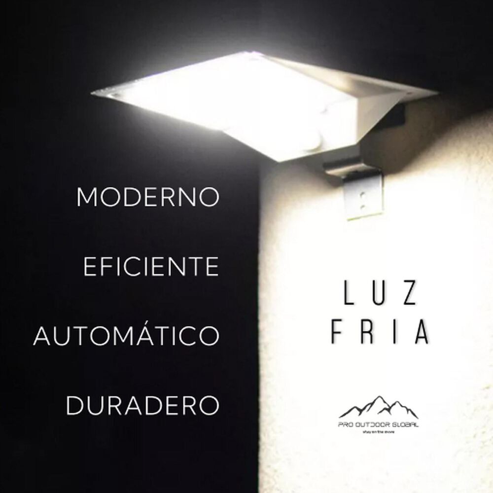 Pack 4 Aplique Solar Contra Agua Ultra Plano Con Sensor De Movimiento image number 2.0