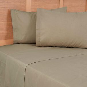 Sabana 144 Hilos Lisas 2 Plazas Verde