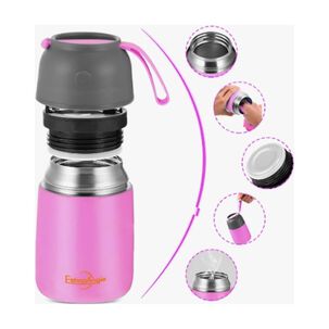 Termo De Comida Acero Inoxidable De 650ml + Cuchara Rosa