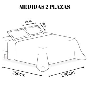 Juego De Sabanas + Cubrecama De 2 Plazas + 2 Funda De Almohada Cobertor Verano Qs-8