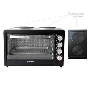 Horno El&eacute;ctrico 55 Litros Con 2 Placas 2000w + 1600w Grill