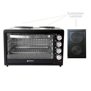 Horno El&eacute;ctrico 55 Litros Con 2 Placas 2000w + 1600w Grill
