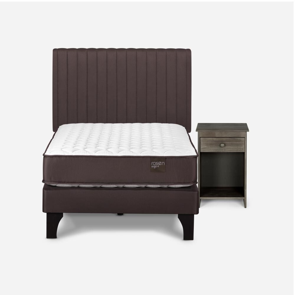 Cama Europea Rosen New Ergo T / 1.5 Plazas / Base Normal + Set De Maderas image number 0.0