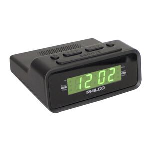 Radio Fm Reloj Digital Alarma Negro C1006g