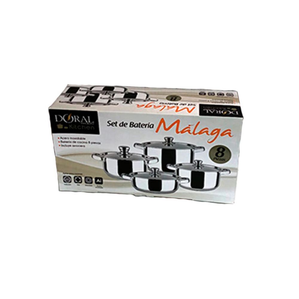 Set De Ollas Bateria De Cocina 8 Piezas Inoxidables Malaga image number 2.0
