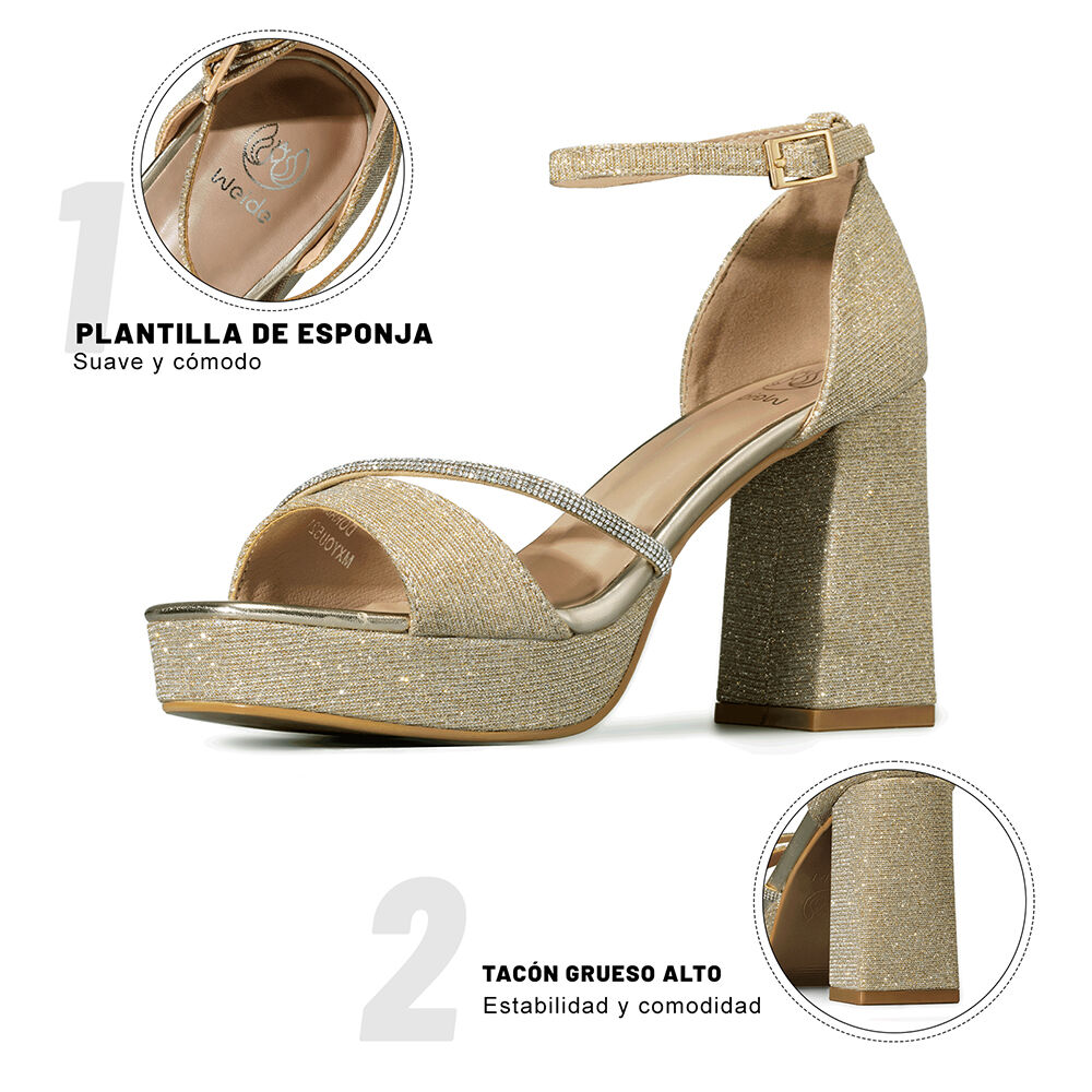 Sandalia Taco Alto Moda Mujer Weide You521 image number 6.0