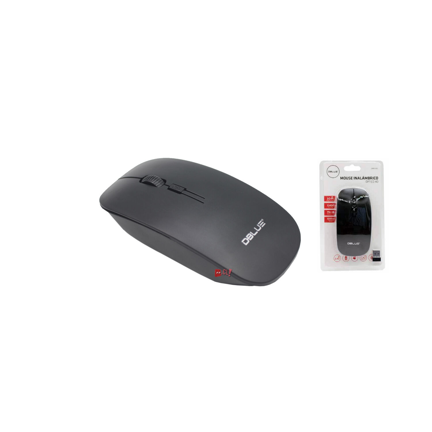 Mouse &Oacute;ptico Inal&aacute;mbrico Dise&ntilde;o Plano Color Negro - Ps image number 2.0