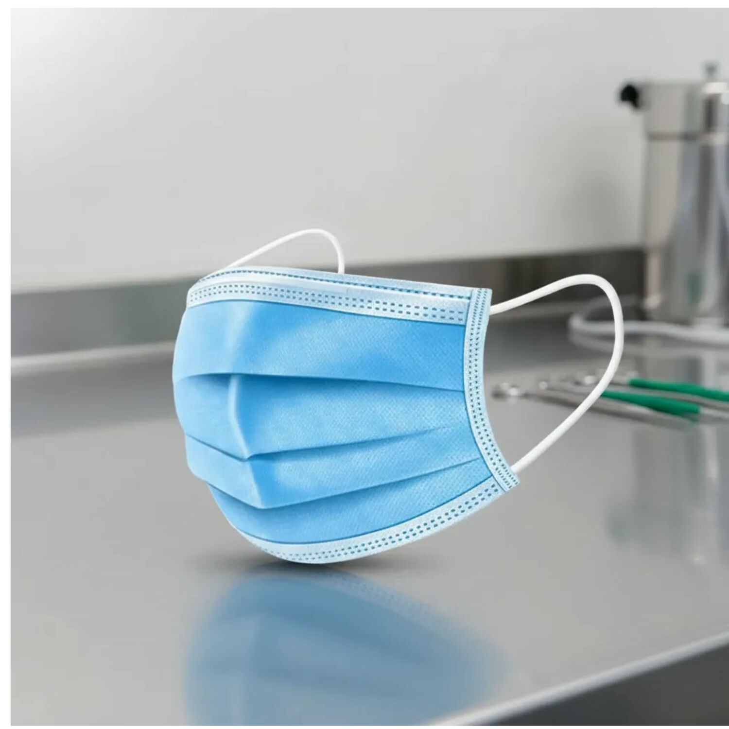 Mascarilla Desechable 3 Pliegues Mascarillas De 50 Unidades Color Azul image number 2.0