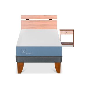 Cama Europea Cic Excellence / 1 Plaza / Base Normal + Set De Maderas