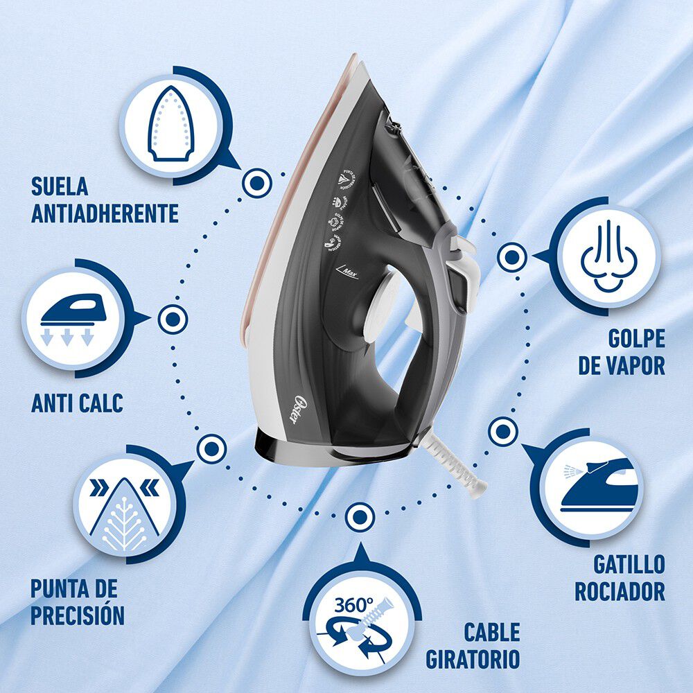 Plancha Con Suela Grande De Ceramica Oster Gcstep2501 image number 6.0