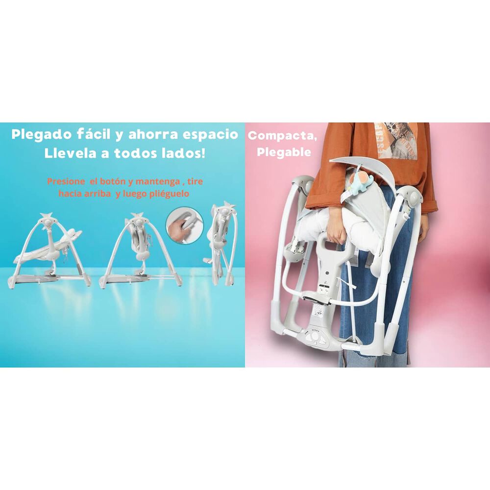 Columpio Mecedora El&eacute;ctrico Vibraci&oacute;n Ingenuity Lubabycas image number 5.0