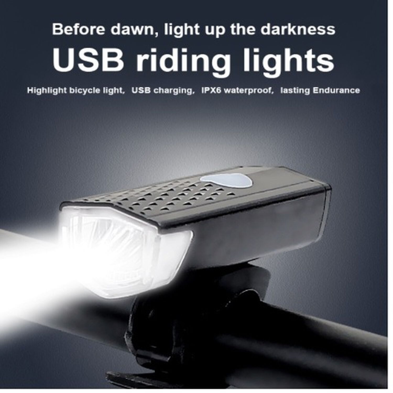 Luz Linterna Led Para Bicicleta Recargable Usb Frontal image number 2.0