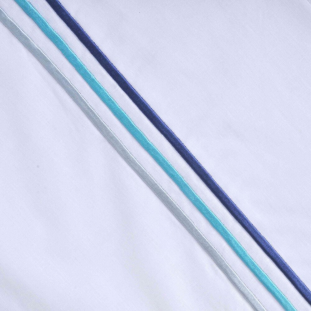 Sabana Bordada 144 Hilos Mashini 2 P Line Azul image number 1.0