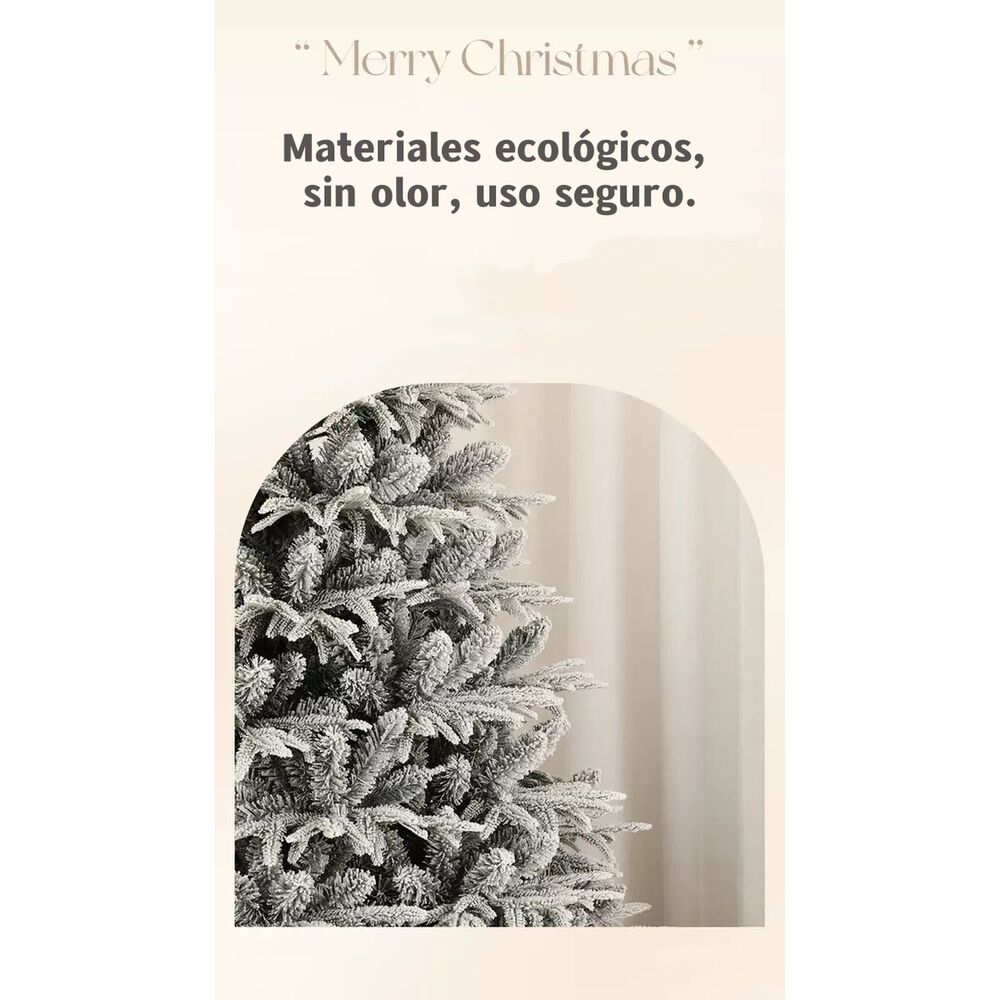 &Aacute;rbol De Navidad Pino Blanco Con Base Metal 180cm image number 2.0