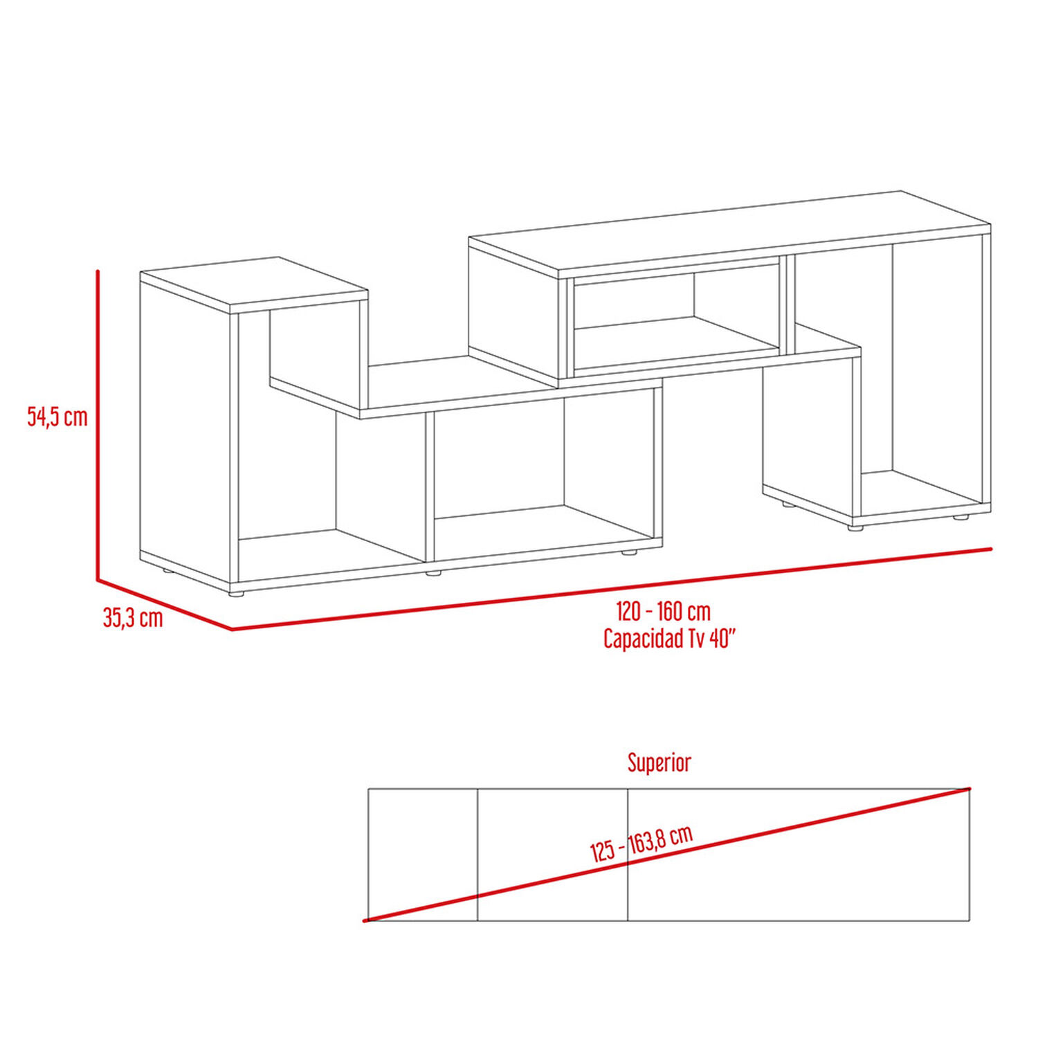 Combo Rack Extensible Casa Ideal Beijing + Bar Casa Ideal Kava image number 4.0