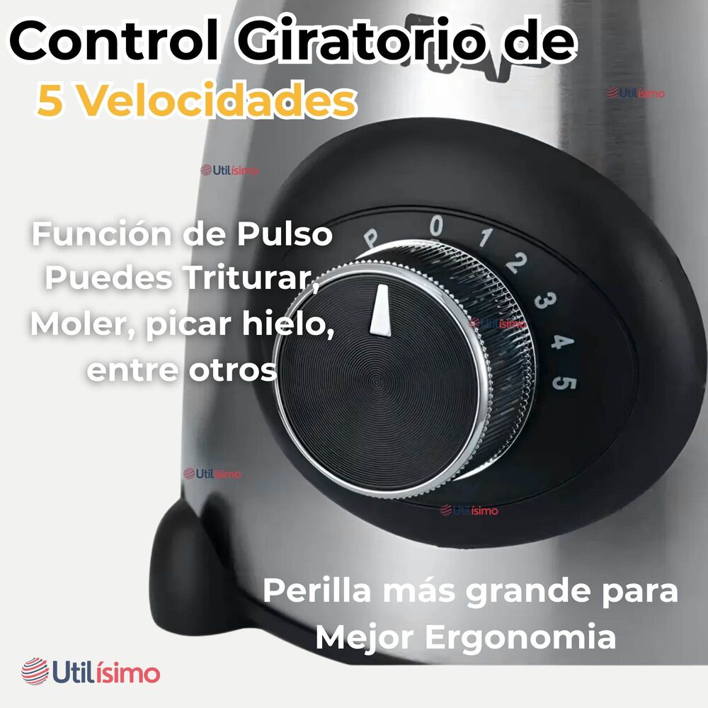 Licuadora Juguera Multifuncional 2 En 1 Picadora Jarra De Vidrio 1000w De Potencia image number 8.0