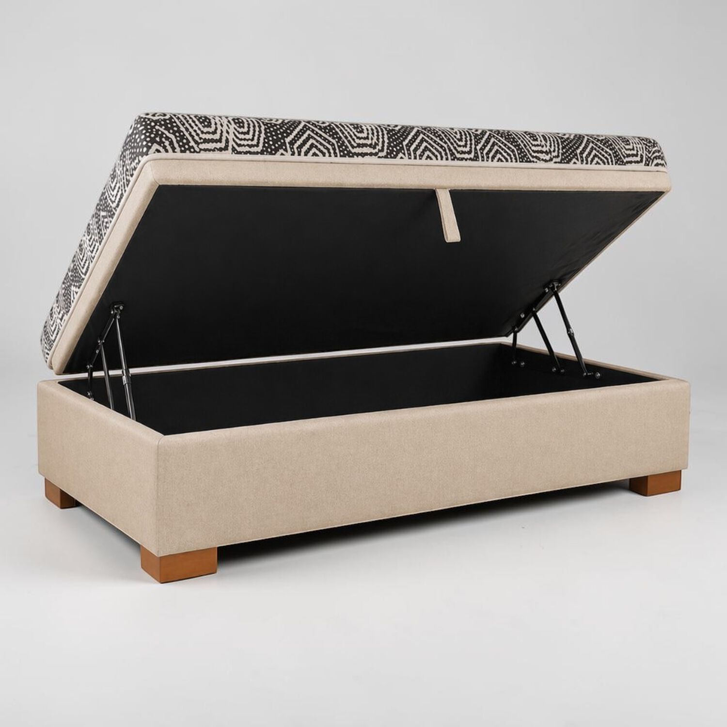 Cama Baul 1.5 Plaza L190 Cm + Colchon Modelo Ideal / Con Patas De 6.5 Cm (beige) image number 1.0