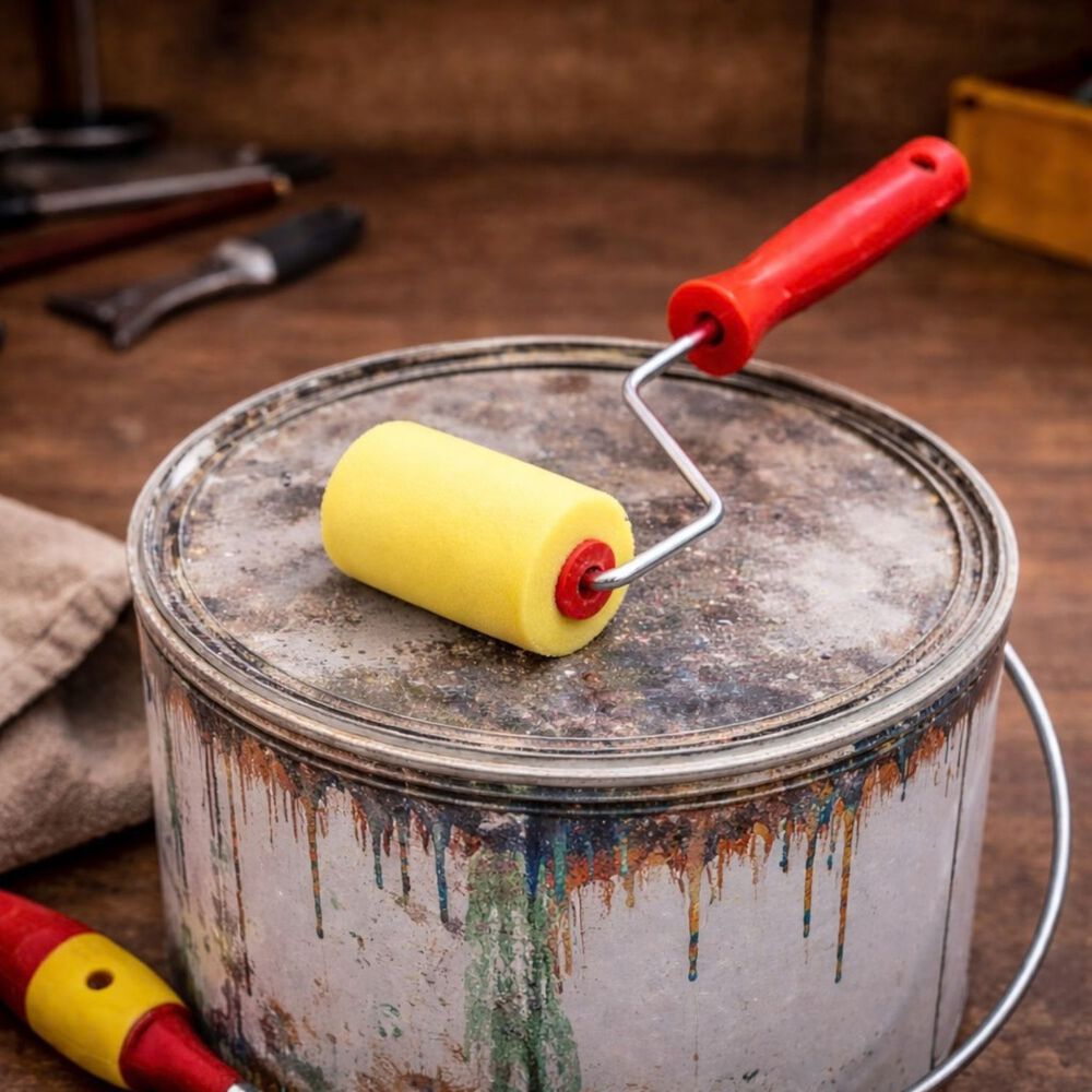 Set 12 Rodillos Esponja 2 Pulgadas Mango Plastico Pintar image number 3.0