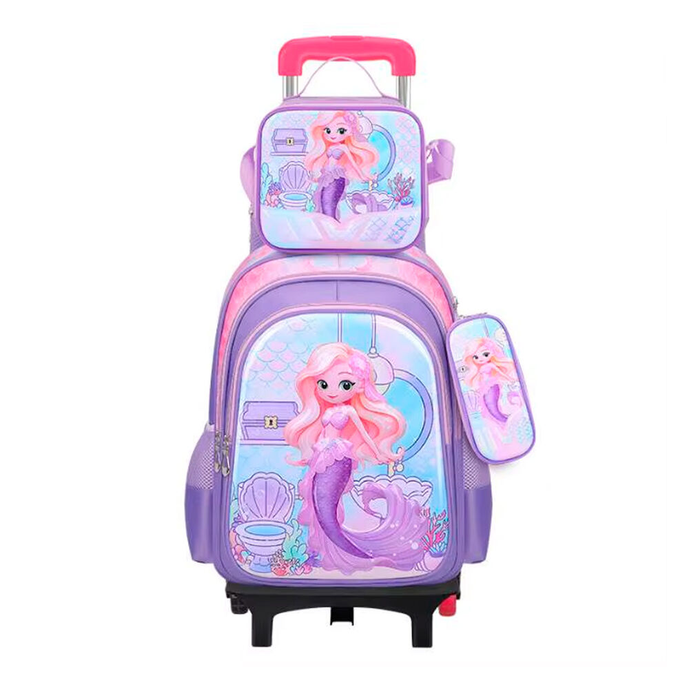 Maleta Mochila 3 En 1 Con Ruedas Y Accesorios Dise&ntilde;o De Sirena image number 0.0