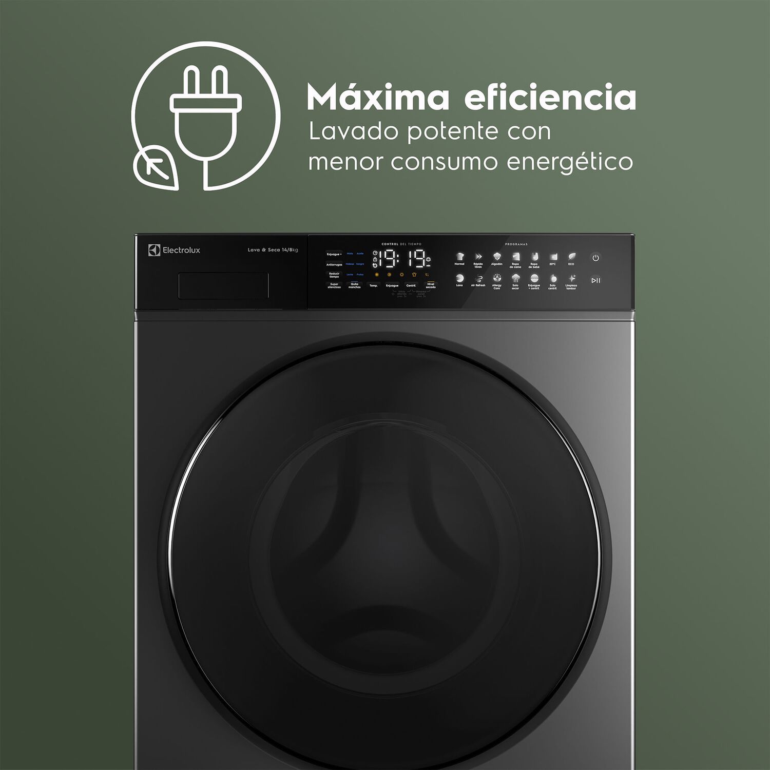 Lavadora Secadora 14/8 Kg Carga Frontal Inverter Eflwd12o image number 12.0