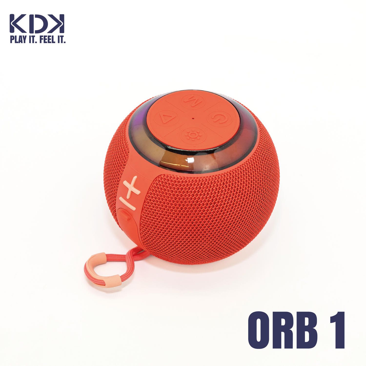Parlante Mini Bluetooth Kdk Orb Bola 8w Naranjo image number 2.0