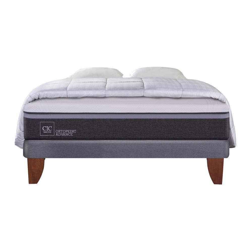 Cama Europea Cic Europea Ortopedic / 2 Plazas / Base Normal + Plumón y Almohadas image number 0.0