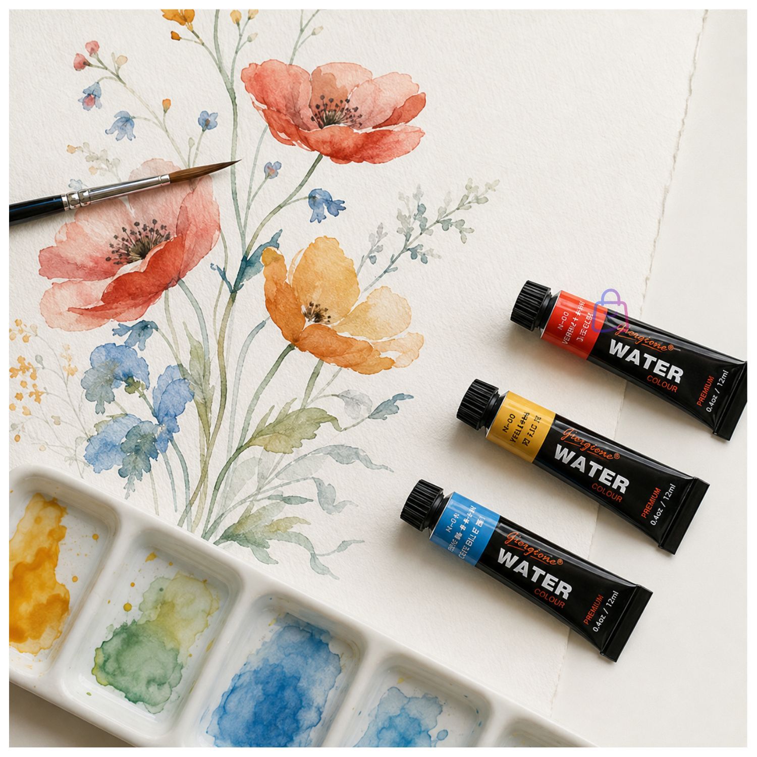 Pintura Acuarela 12 Colores 12ml Premium - Ps image number 2.0