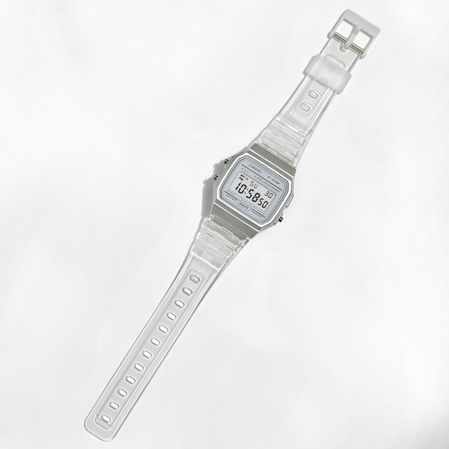 Reloj Digital Casio Mujer Silver F-91ws-7df image number 3.0