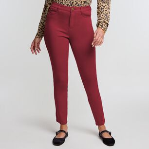 Pantalón Básico Tiro Medio Straight Mujer Kimera
