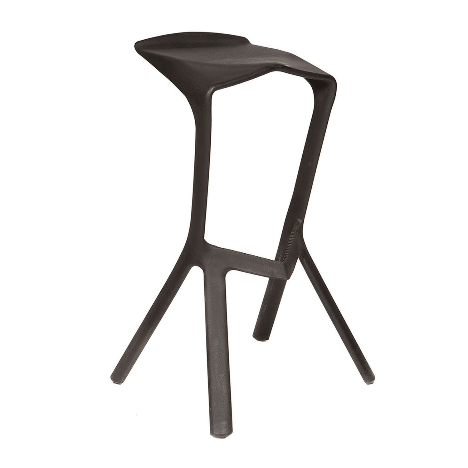 Silla Taburete Bar Apilable Negro 51x42x81cm image number 0.0