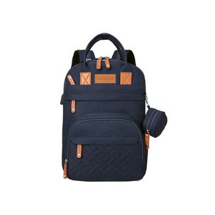 Mochila Maternal Con Monedero Y Colgador Lubabycas Azul
