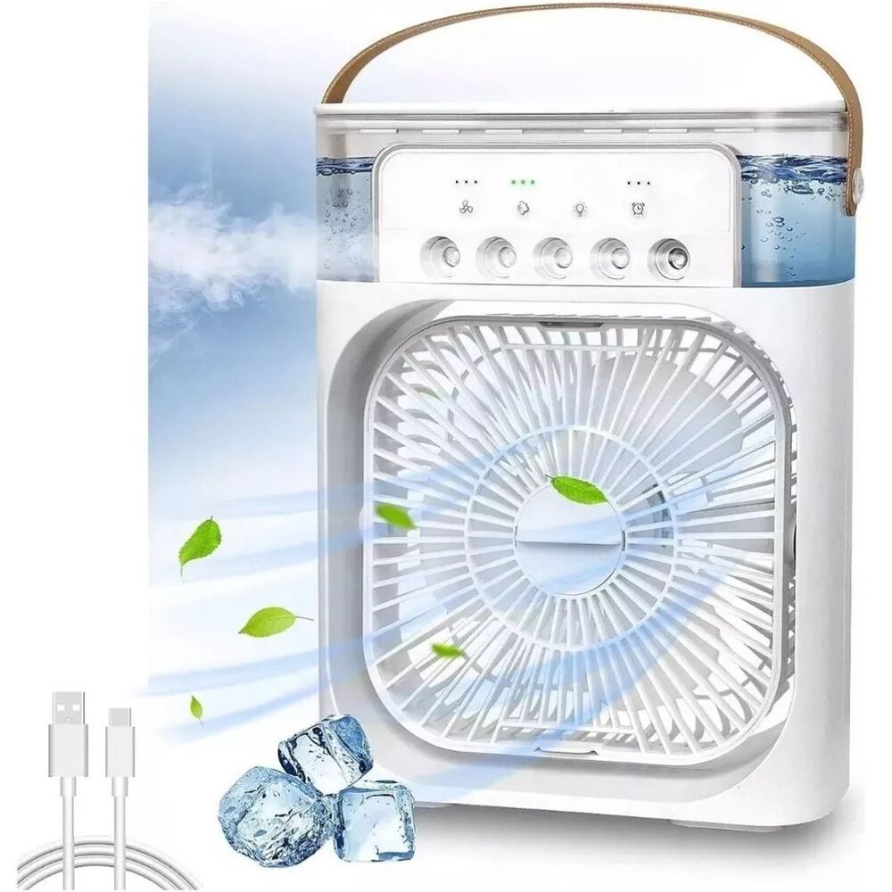 Climatizador Port&aacute;til Fr&iacute;o 4 En 1 Ventilador Humificador Enfriador Lampara Led 220v Usb image number 8.0